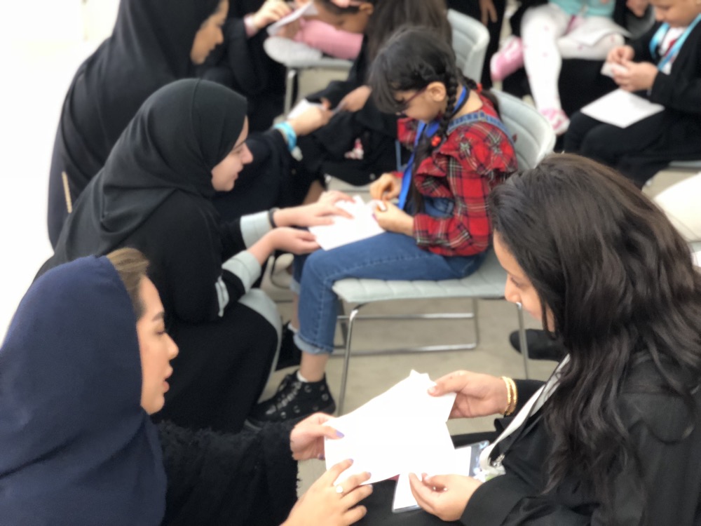 Participants working together during a DGS workshop