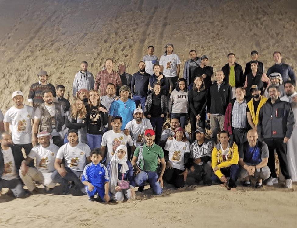 DGS members on a geological field trip in the desert