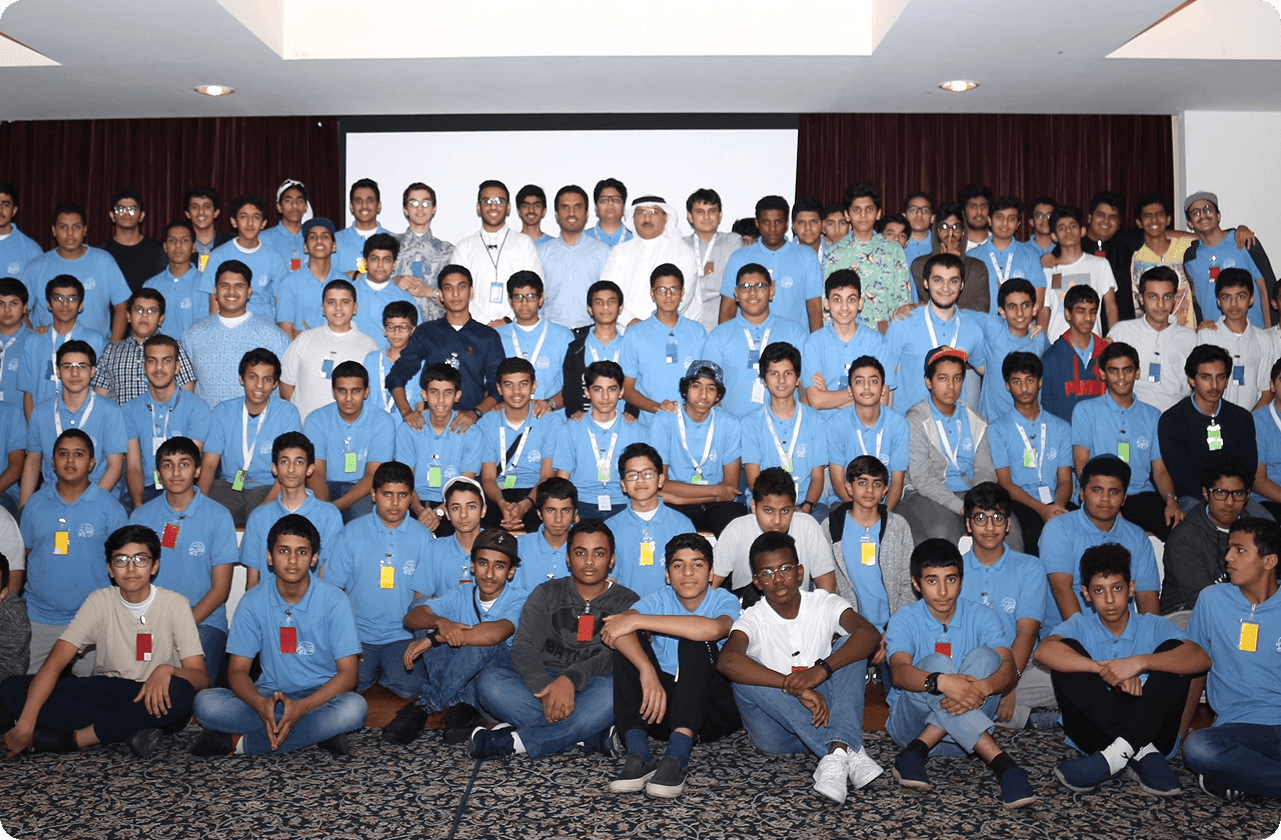 Group photo of students during a DGS outreach visit